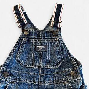 Vintage OshKosh B'gosh Blue Overalls with Striped Straps
